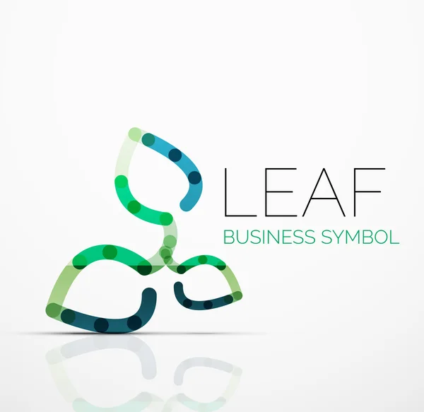 Vector ideia logotipo abstrato, folha ecológica, planta da natureza, ícone de negócio conceito verde. Modelo de design de logotipo criativo — Vetor de Stock