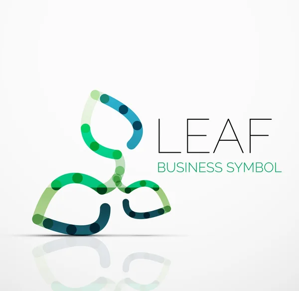 Idée de logo abstrait vectoriel, feuille écologique, plante naturelle, icône de l'entreprise concept vert. Modèle de conception de logotype créatif — Image vectorielle