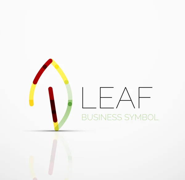 Idée de logo abstrait vectoriel, feuille écologique, plante naturelle, icône de l'entreprise concept vert. Modèle de conception de logotype créatif — Image vectorielle