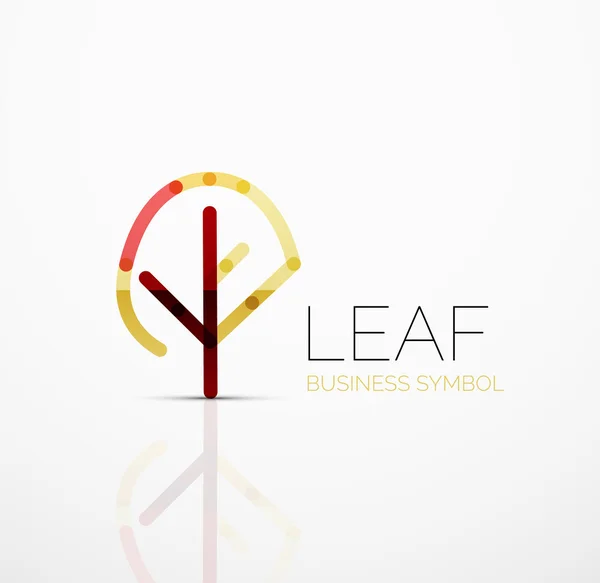 Idée de logo abstrait vectoriel, feuille écologique, plante naturelle, icône de l'entreprise concept vert. Modèle de conception de logotype créatif — Image vectorielle