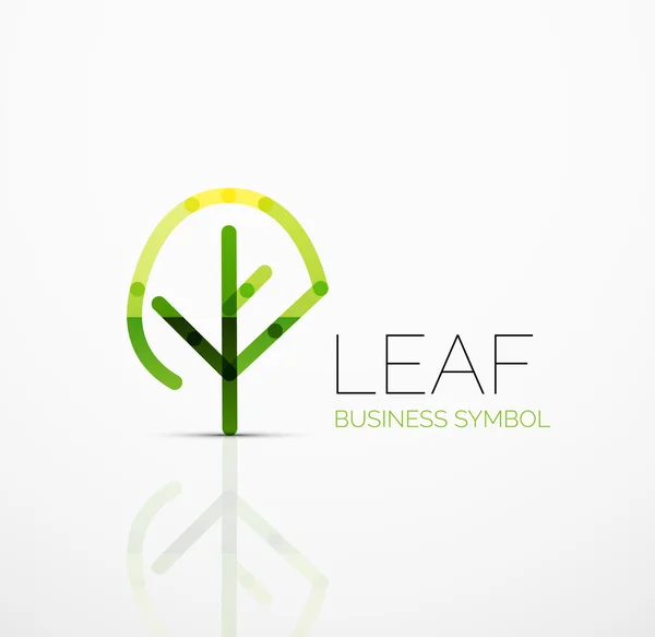 Vektor abstrakt logo idé, eco löv, natur växt, gröna konceptet business ikonen. Kreativa logotyp formgivningsmall — Stock vektor