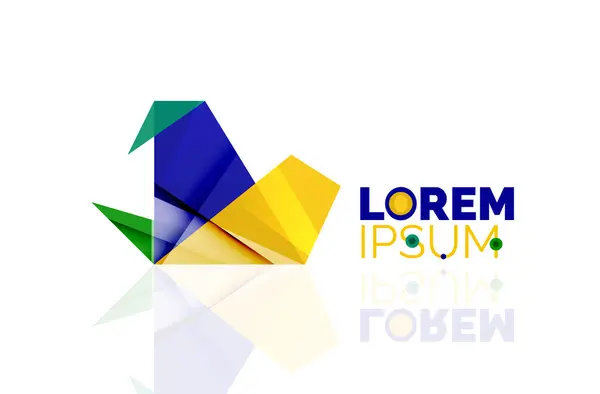 Logo, abstraktní geometrická ikona podnikání — Stockový vektor