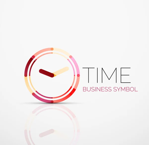Idea del logo astratto vettoriale, concetto di tempo o icona dell'orologio aziendale. Modello di design logotipo creativo — Vettoriale Stock