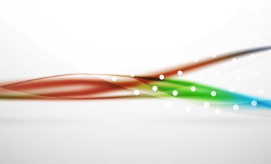 Renkli dalga çizgi, ışık ve gölge efektleri ile arka plan