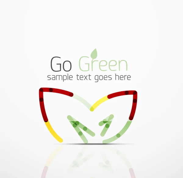 Vector λογότυπο αφηρημένη ιδέα, eco φύλλο, φύση φυτικών, πράσινο έννοια επαγγελματική εικονίδιο. Πρότυπο σχεδίασης δημιουργική λογότυπο — Διανυσματικό Αρχείο