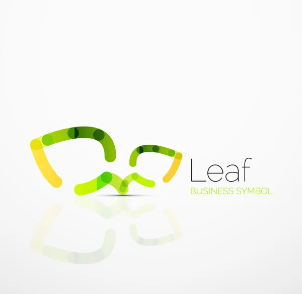 Vektor abstrakte Logo-Idee, Öko-Blatt, Natur-Pflanze, grünes Konzept Business-Ikone. Kreative Vorlage für die Gestaltung von Logos — Stockvektor