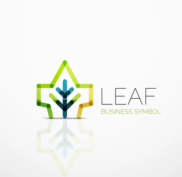 Idée de logo abstrait vectoriel, feuille écologique, plante naturelle, icône de l'entreprise concept vert. Modèle de conception de logotype créatif — Image vectorielle