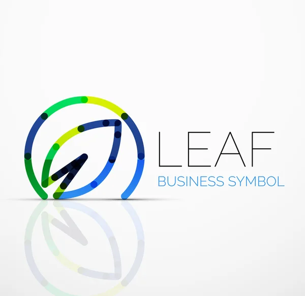 Idée de logo abstrait vectoriel, feuille écologique, plante naturelle, icône de l'entreprise concept vert. Modèle de conception de logotype créatif — Image vectorielle