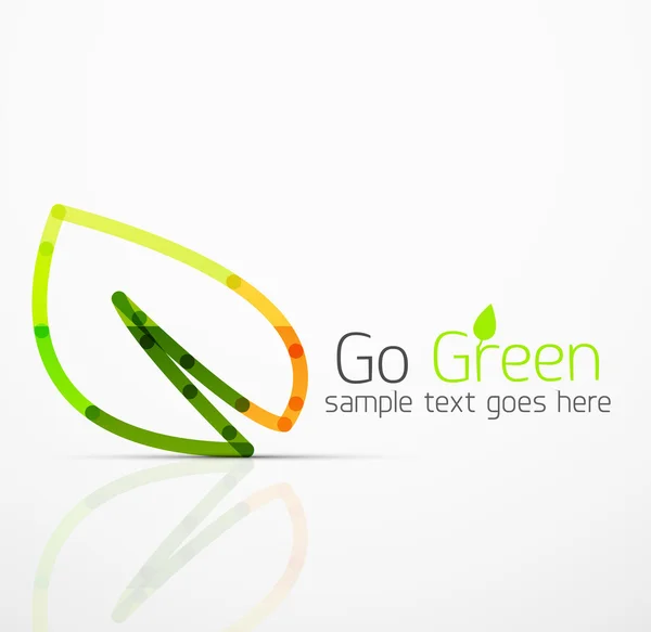 Vector λογότυπο αφηρημένη ιδέα, eco φύλλο, φύση φυτικών, πράσινο έννοια επαγγελματική εικονίδιο. Πρότυπο σχεδίασης δημιουργική λογότυπο — Διανυσματικό Αρχείο