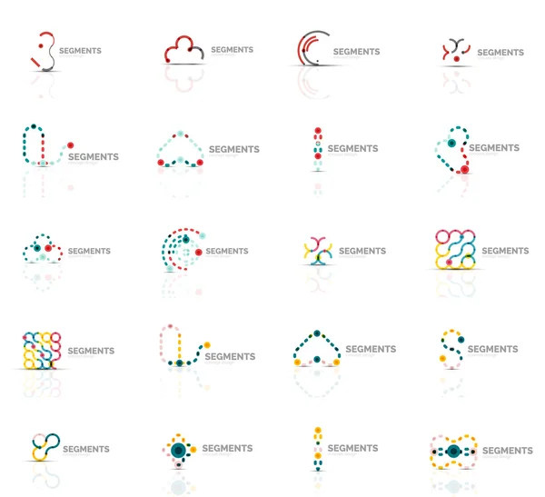 Een overzicht van swirl en cirkel minimale abstracte geometrische logo set — Stockvector