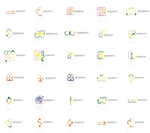 Colección de coloridos logotipos abstractos de origami — Archivo Imágenes Vectoriales