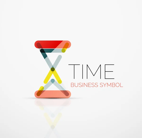 Ide logo abstrak vektor, konsep waktu atau ikon bisnis jam. Templat desain logotype kreatif - Stok Vektor