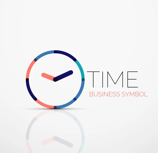 Vector logo abstracte idee, tijdpictogram concept of klok business. Ontwerpsjabloon voor creatieve logo — Stockvector