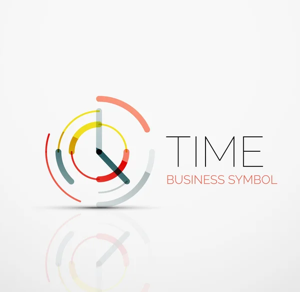 Vektor abstrakte Logo-Idee, Zeitkonzept oder Uhr Business-Symbol. Kreative Vorlage für die Gestaltung von Logos — Stockvektor