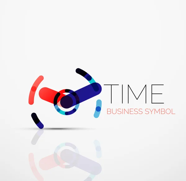 Idée de logo abstrait vectoriel, concept de temps ou icône d'entreprise horloge. Modèle de conception de logotype créatif — Image vectorielle