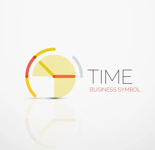 Vector logo abstracte idee, tijdpictogram concept of klok business. Ontwerpsjabloon voor creatieve logo — Stockvector