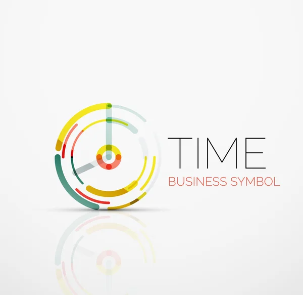 Vector logo abstracte idee, tijdpictogram concept of klok business. Ontwerpsjabloon voor creatieve logo — Stockvector