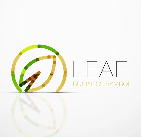 Idée de logo abstrait vectoriel, feuille écologique, plante naturelle, icône de l'entreprise concept vert. Modèle de conception de logotype créatif — Image vectorielle