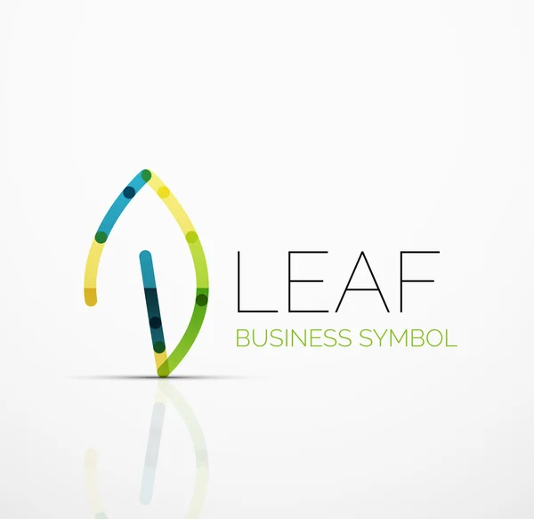 Idée de logo abstrait vectoriel, feuille écologique, plante naturelle, icône de l'entreprise concept vert. Modèle de conception de logotype créatif — Image vectorielle