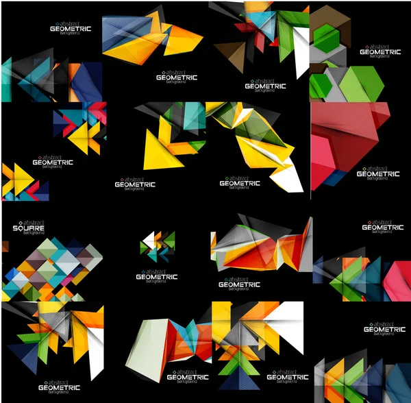 Collectie van geometrische Banners — Stockvector