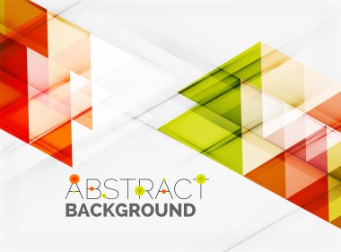 Beyaz şeffaf örtüşen üçgenler. İş veya teknoloji en az fütüristik şablonu