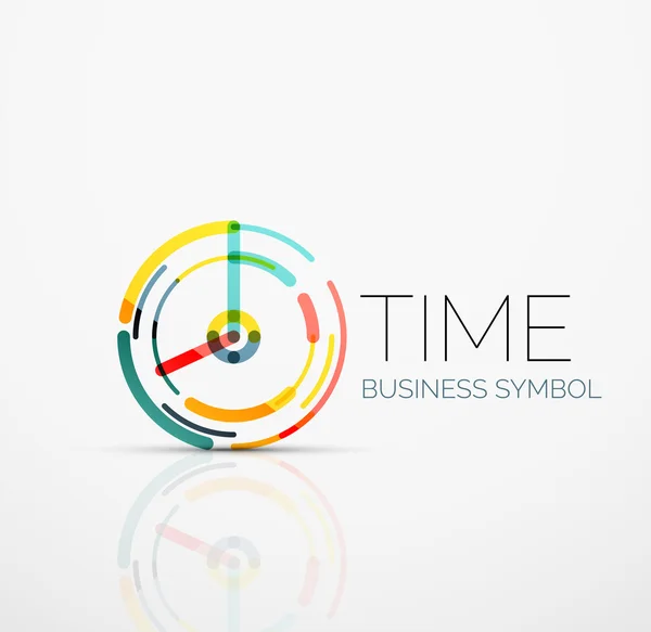 벡터 추상적인 로고 아이디어, 개념 또는 시계 비즈니스 아이콘. 크리에이 티브 로고 타입 디자인 서식 파일 — 스톡 벡터