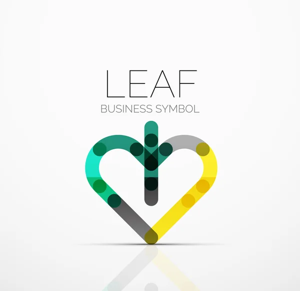 Idée de logo abstrait vectoriel, feuille écologique, plante naturelle, icône de l'entreprise concept vert. Modèle de conception de logotype créatif — Image vectorielle