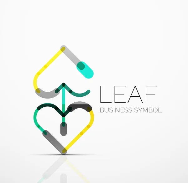 Vector logo abstracte idee eco blad, natuur plant, groene concept business pictogram. Ontwerpsjabloon voor creatieve logo — Stockvector