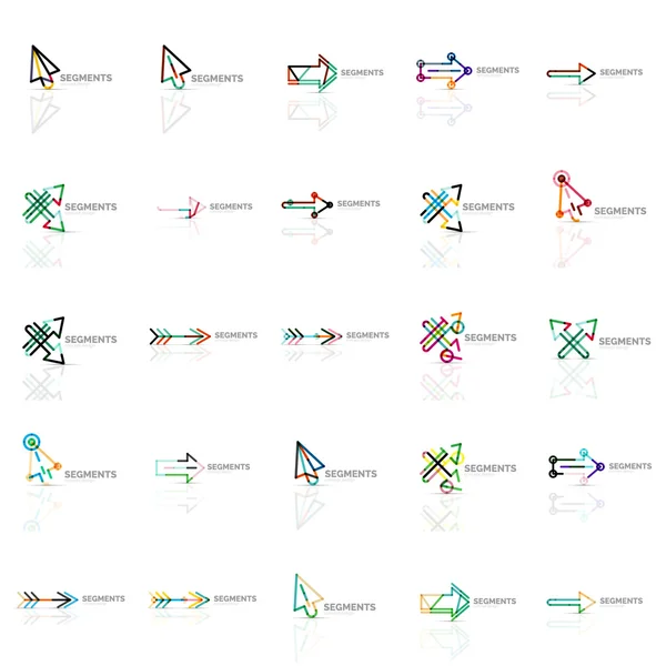 Kolekcja loga kolorowe streszczenie origami — Wektor stockowy