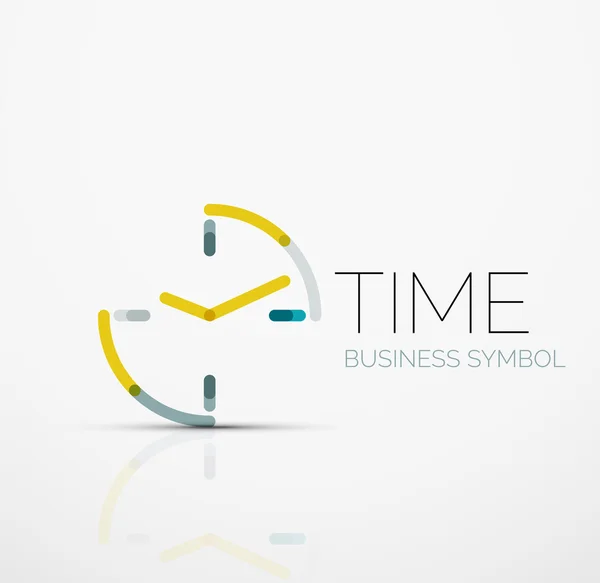 Vektor abstrakte Logo-Idee, Zeitkonzept oder Uhr Business-Symbol. Kreative Vorlage für die Gestaltung von Logos — Stockvektor