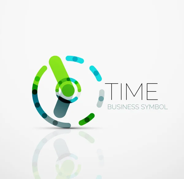 Vector logo abstracte idee, tijdpictogram concept of klok business. Ontwerpsjabloon voor creatieve logo — Stockvector