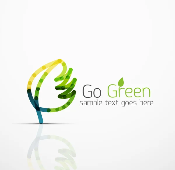 Вектор абстрактна ідея логотипу, екологічний лист, рослина природи, зелена концепція бізнес значок. Шаблон дизайну креативного логотипу — стоковий вектор