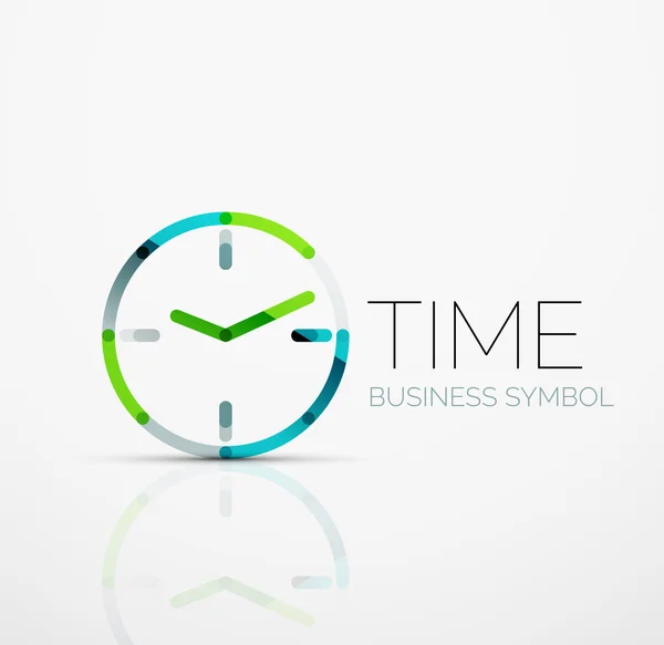 Idée de logo abstrait vectoriel, concept de temps ou icône d'entreprise horloge. Modèle de conception de logotype créatif — Image vectorielle