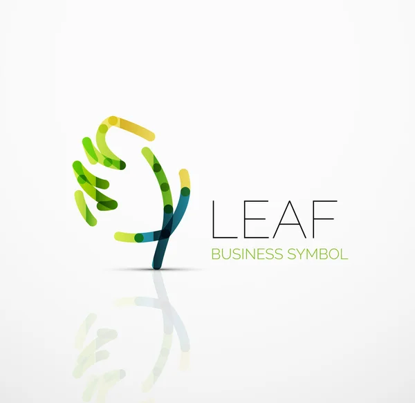 Vector logo abstracte idee eco blad, natuur plant, groene concept business pictogram. Ontwerpsjabloon voor creatieve logo — Stockvector