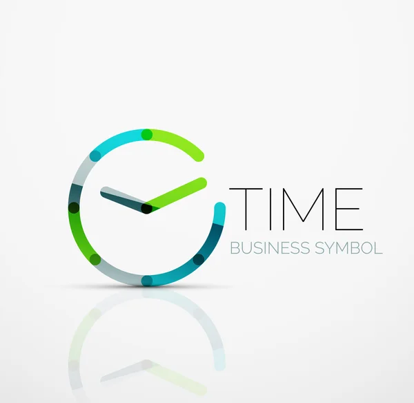 ベクトルの抽象的なロゴのアイデア、コンセプトまたは時計のビジネス アイコンの時間します。創造的なロゴタイプ デザイン テンプレート — ストックベクタ