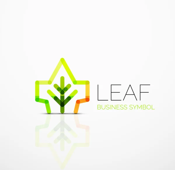 Idée de logo abstrait vectoriel, feuille écologique, plante naturelle, icône de l'entreprise concept vert. Modèle de conception de logotype créatif — Image vectorielle