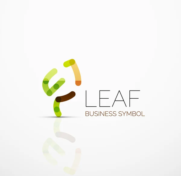 Vektör soyut logo fikri, eko yaprak, bitki doğa, yeşil konsept iş simgesi. Yaratıcı logo tasarım şablonu — Stok Vektör