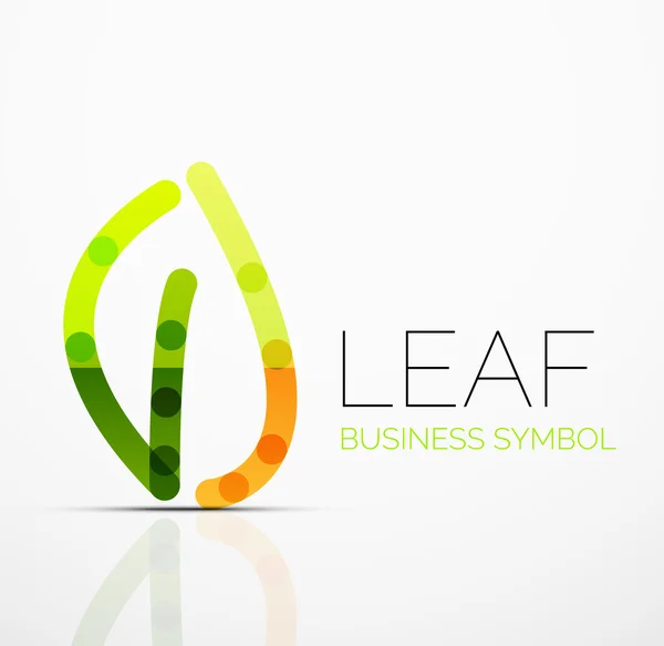 Idée de logo abstrait vectoriel, feuille écologique, plante naturelle, icône de l'entreprise concept vert. Modèle de conception de logotype créatif — Image vectorielle