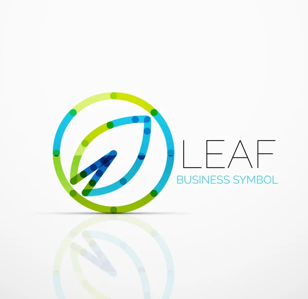 Vector abstract logo idea, eco leaf, nature plant, green concept business icon. Creative logotype design template — Stock Vector