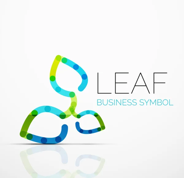 Vector logo abstracte idee eco blad, natuur plant, groene concept business pictogram. Ontwerpsjabloon voor creatieve logo — Stockvector