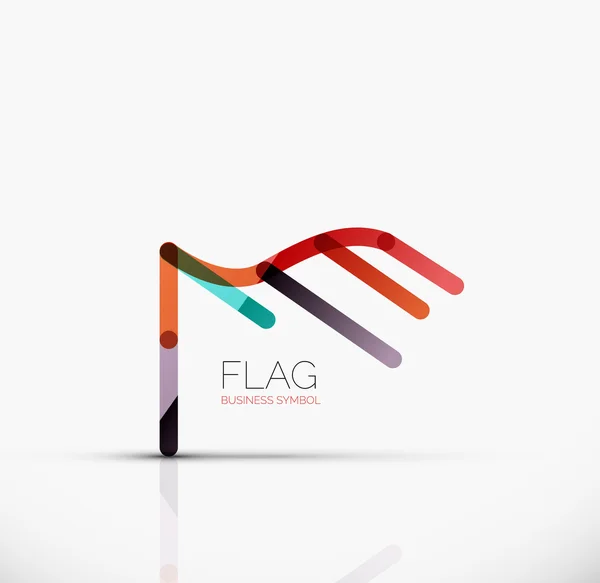 Logo flagga, abstrakt linjär geometriska business ikonen — Stock vektor