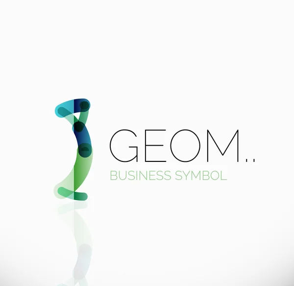 Logo, linear abstract geometric icon — Stock Vector