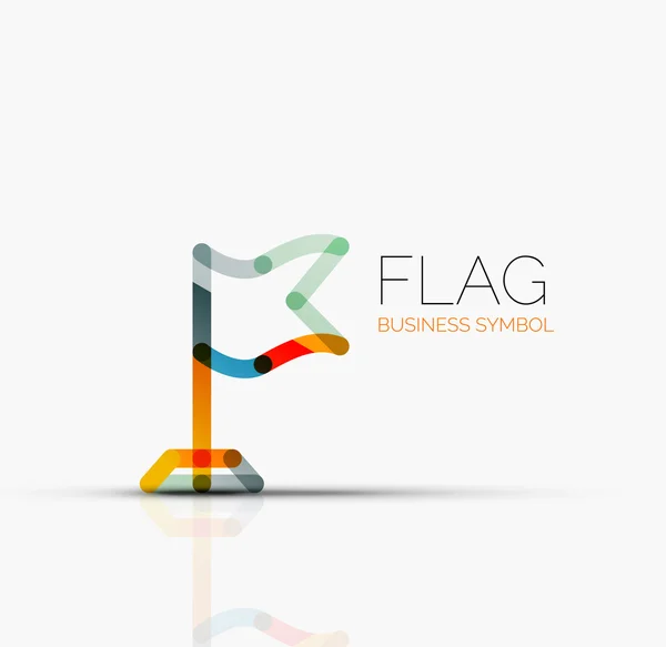 Logo vlag, pictogram van de abstracte lineaire geometrische business — Stockvector