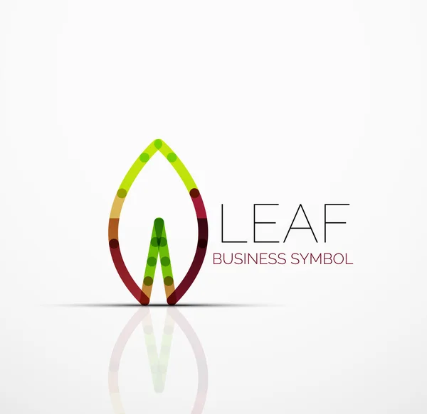 Idée de logo abstrait vectoriel, feuille écologique, plante naturelle, icône de l'entreprise concept vert. Modèle de conception de logotype créatif — Image vectorielle