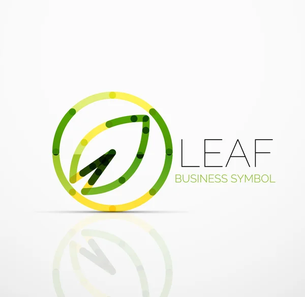 Idée de logo abstrait vectoriel, feuille écologique, plante naturelle, icône de l'entreprise concept vert. Modèle de conception de logotype créatif — Image vectorielle