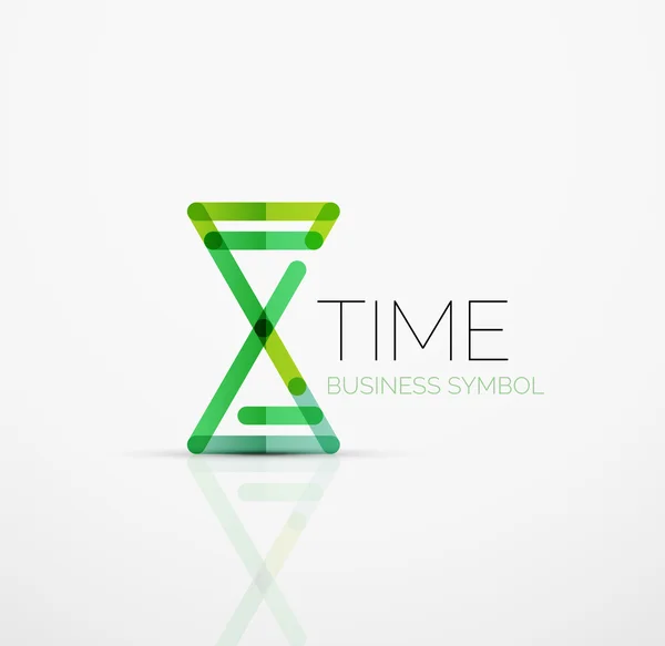 Idea de logotipo abstracto vectorial, concepto de tiempo o icono de negocio reloj. Plantilla de diseño del logotipo creativo — Archivo Imágenes Vectoriales