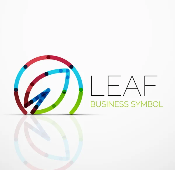 Idée de logo abstrait vectoriel, feuille écologique, plante naturelle, icône de l'entreprise concept vert. Modèle de conception de logotype créatif — Image vectorielle