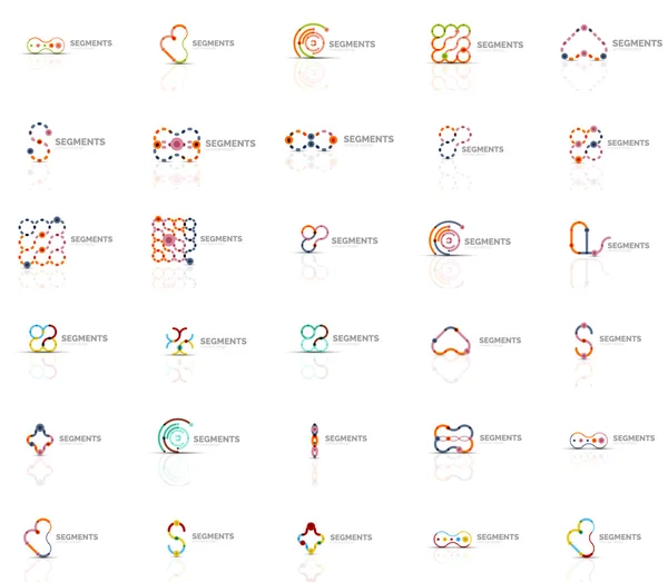 Collection de logos abstraits colorés origami — Image vectorielle