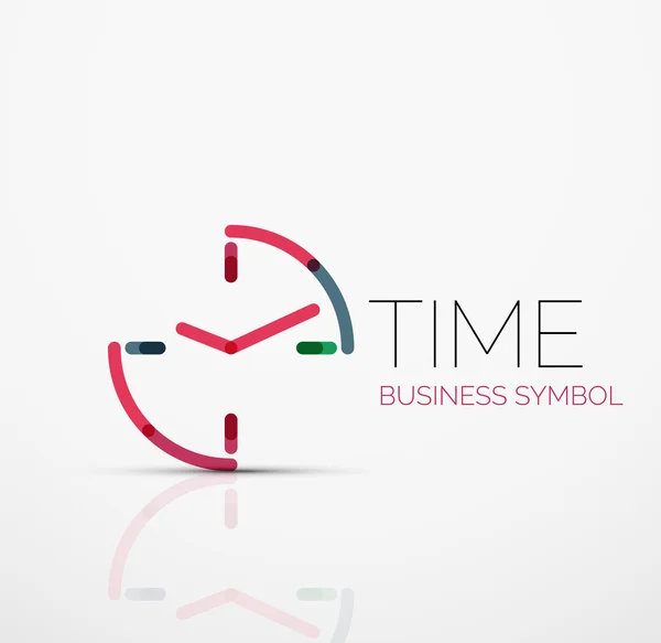 Vector logo abstracte idee, tijdpictogram concept of klok business. Ontwerpsjabloon voor creatieve logo — Stockvector