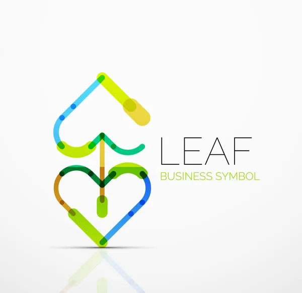 Idée de logo abstrait vectoriel, feuille écologique, plante naturelle, icône de l'entreprise concept vert. Modèle de conception de logotype créatif — Image vectorielle